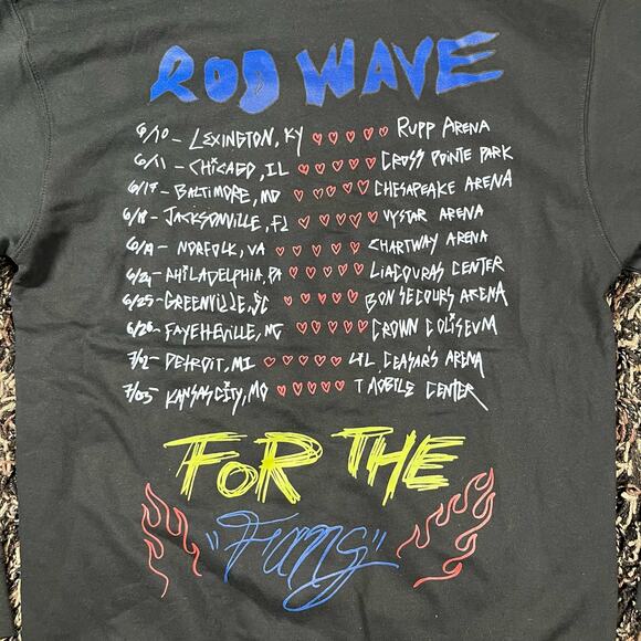 Rod Wave Soul Fly For the Fans Black pullover Hoodie Mens Sz M New - Picture 6 of 7